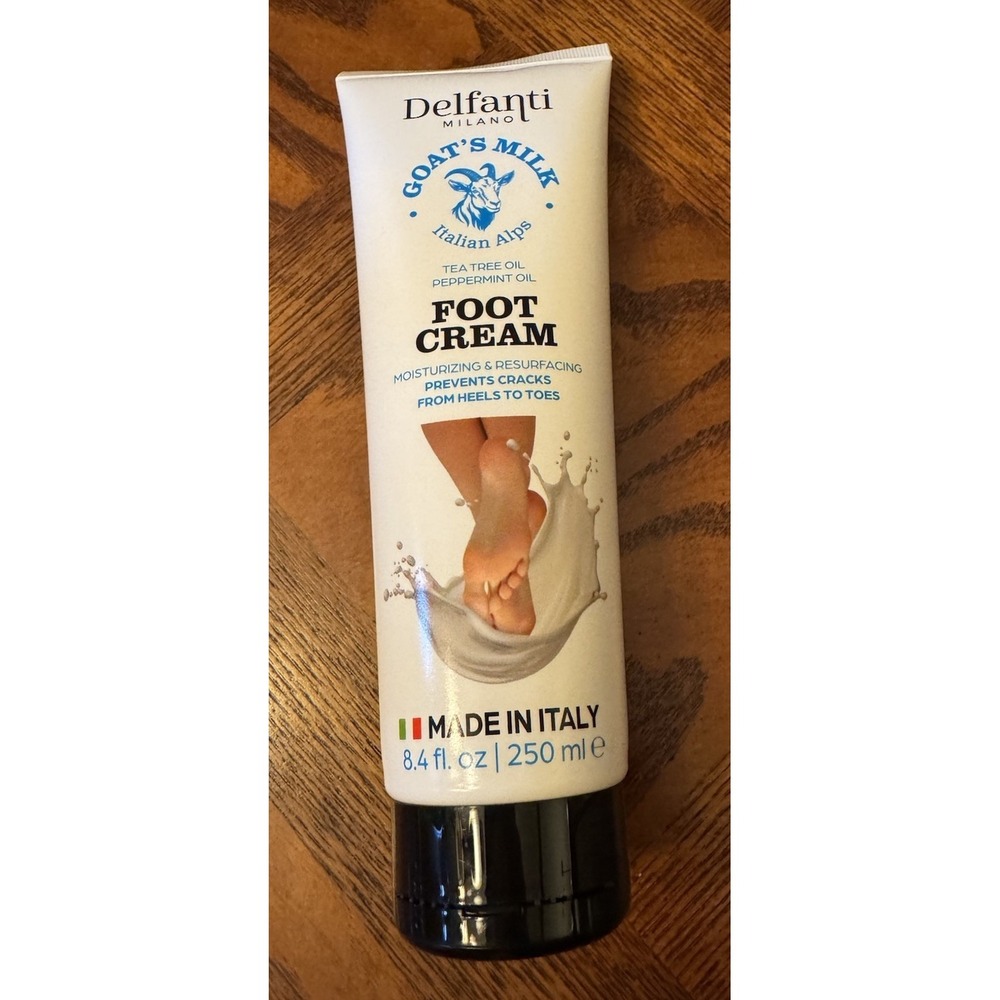 1-Delfanti Milano Goat's Milk Italian Alps Moisturizing Foot Cream 8.4 Fl oz NEW